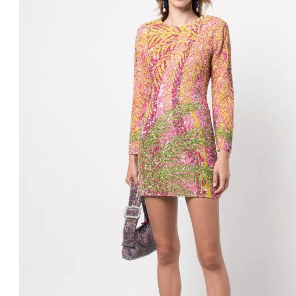 Retrofete Nikki sequin-embellished mini dress, SIZE MEDIUM NEW